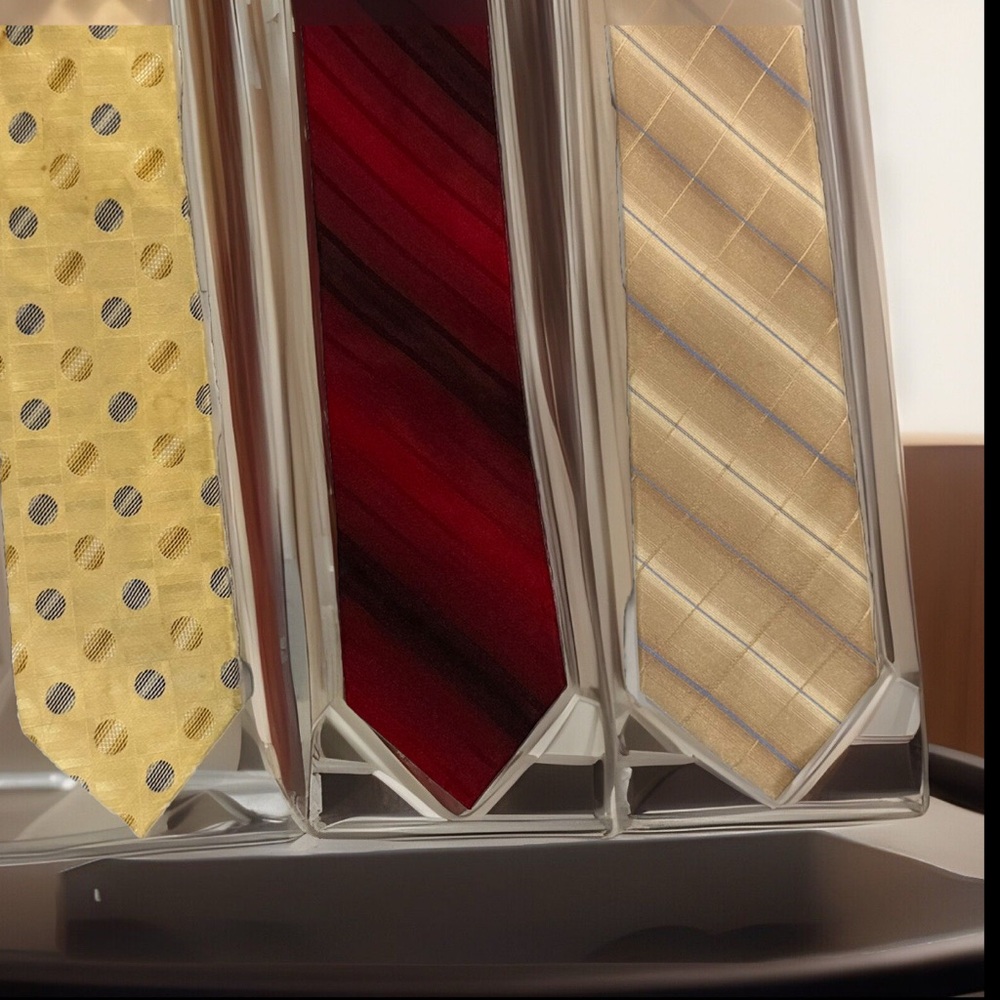 EUC - Lot Of 3 A[X]IST Hand Made 100% Silk Tie Men's Necktie Striped